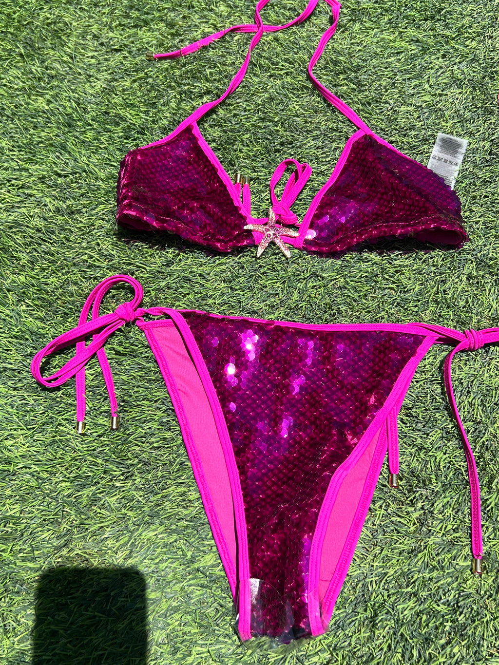 Pink Sequin bikini