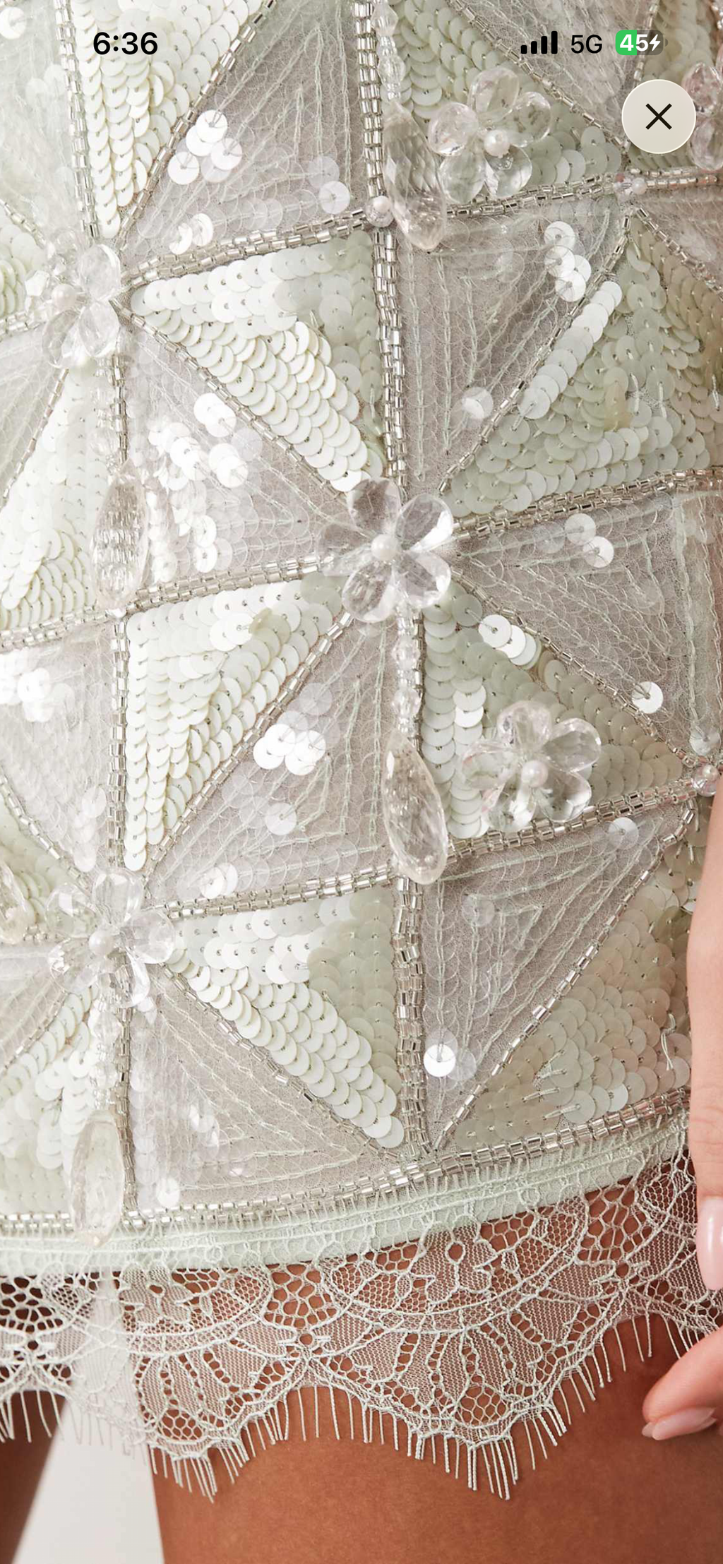Mint embellished cupped with scarf