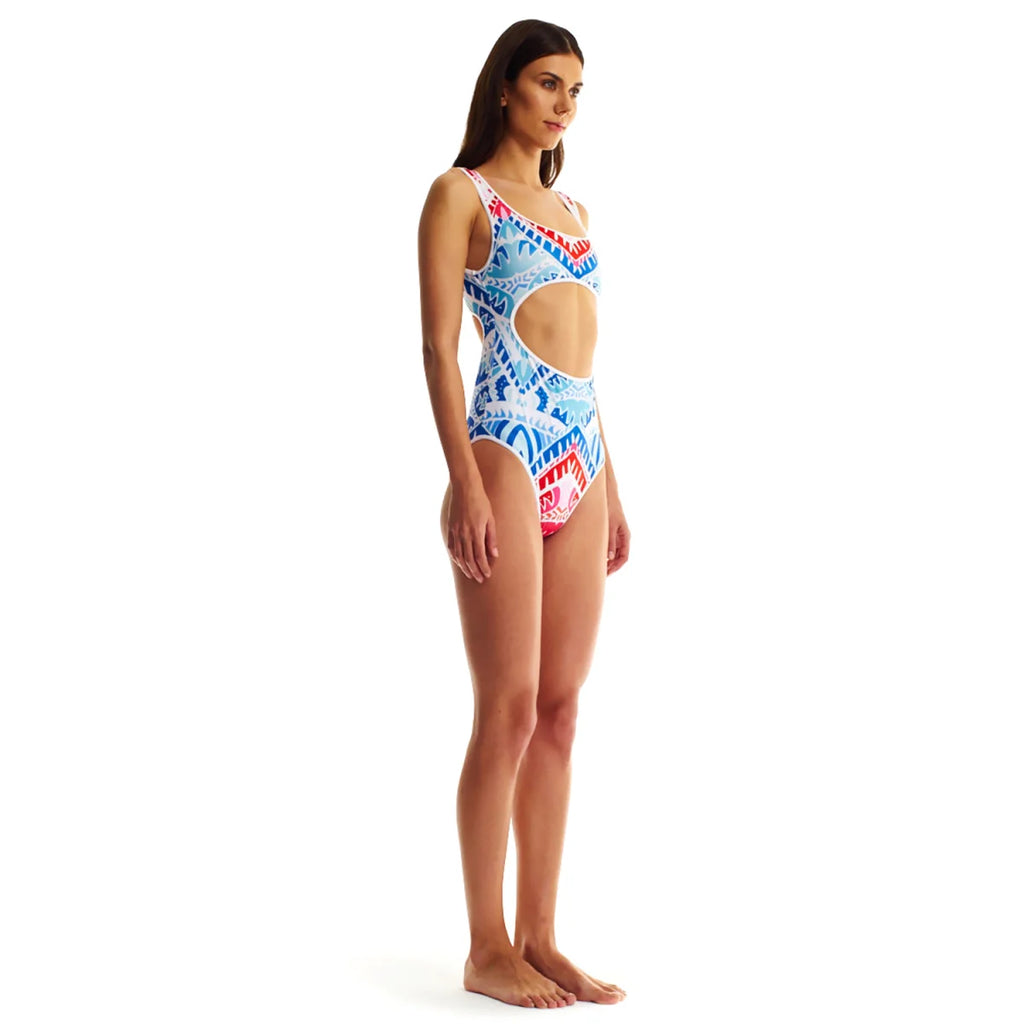 Multi patterned swimsuit