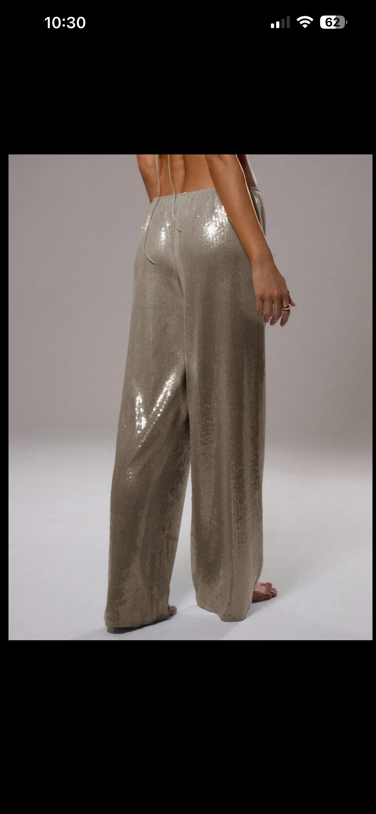 Khaki sequin resort pants
