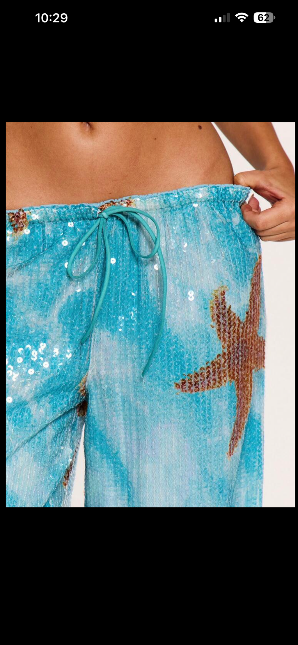 Blue Starfish sequin resort pants