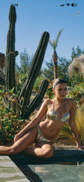 Gold sequin bikini