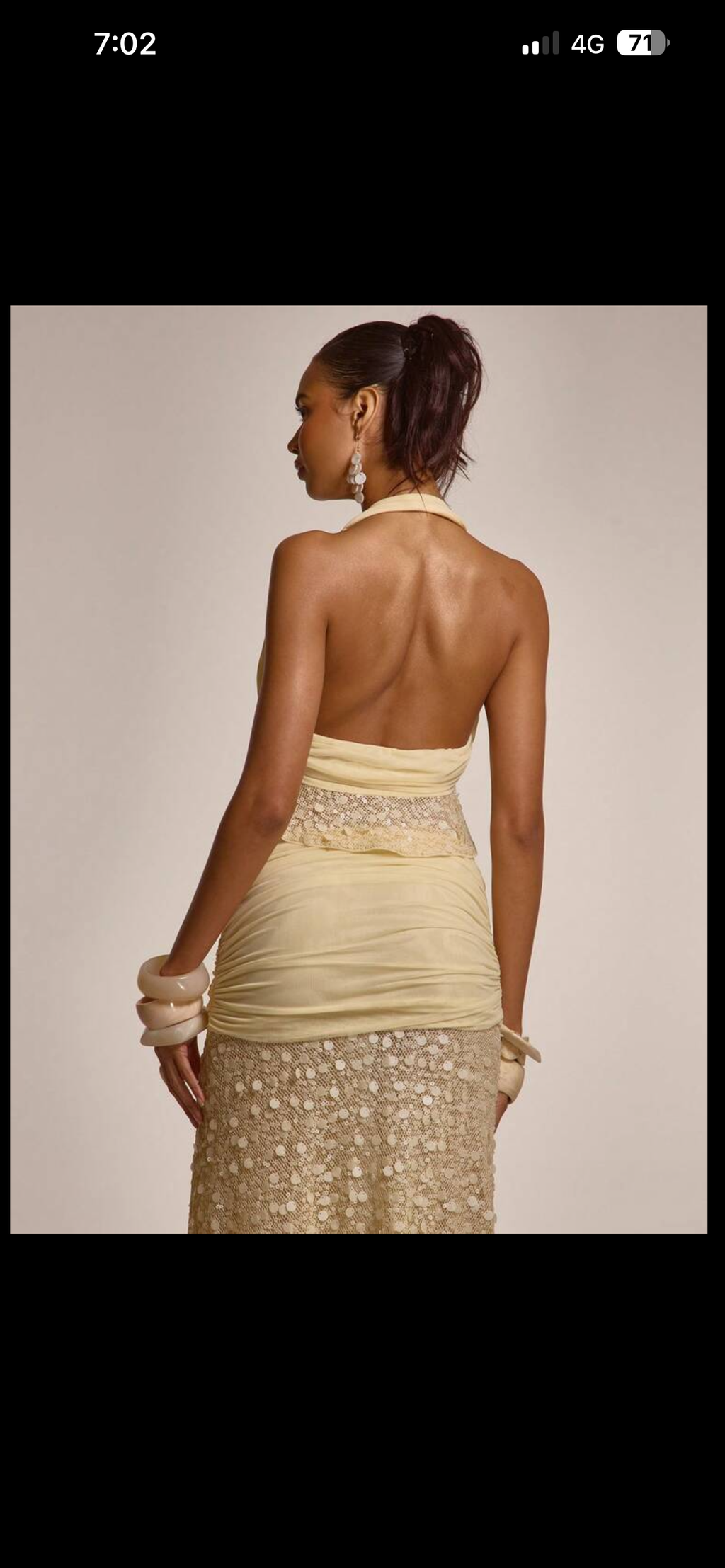 Embellished Butter yellow maxi skirt set