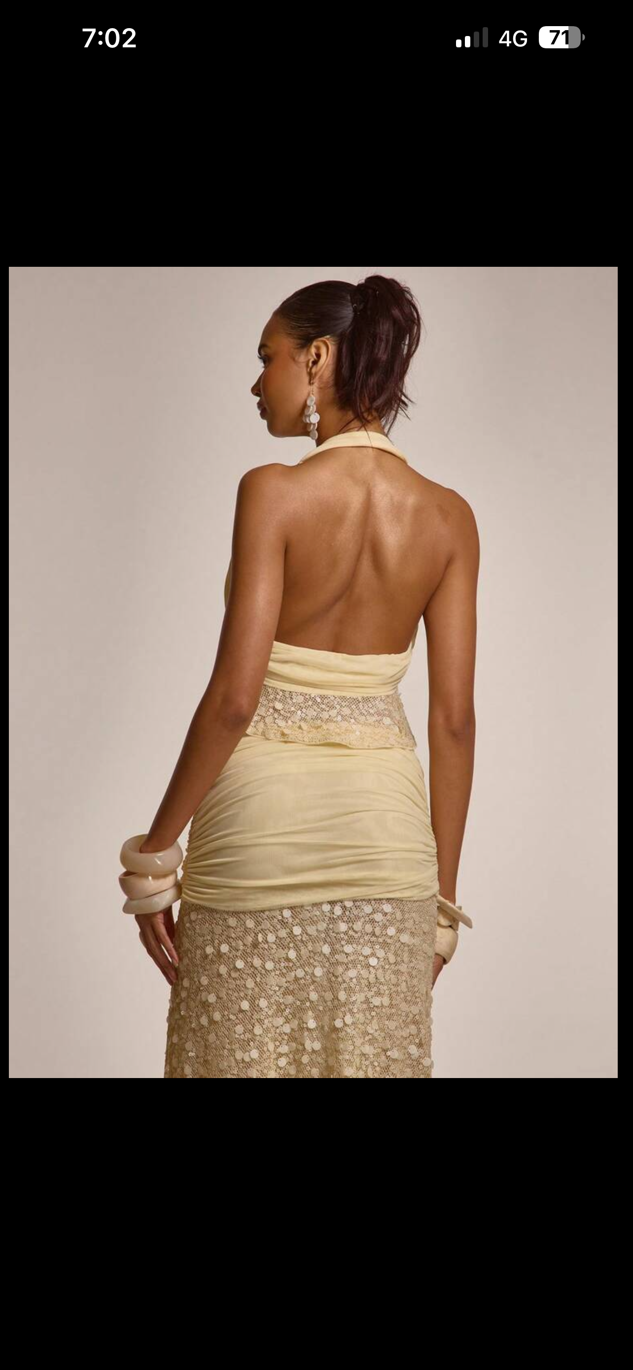 Embellished Butter yellow maxi skirt set