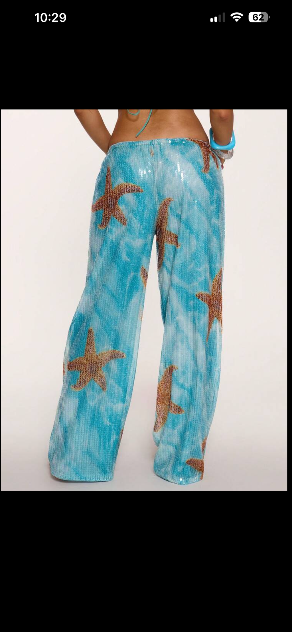 Blue Starfish sequin resort pants