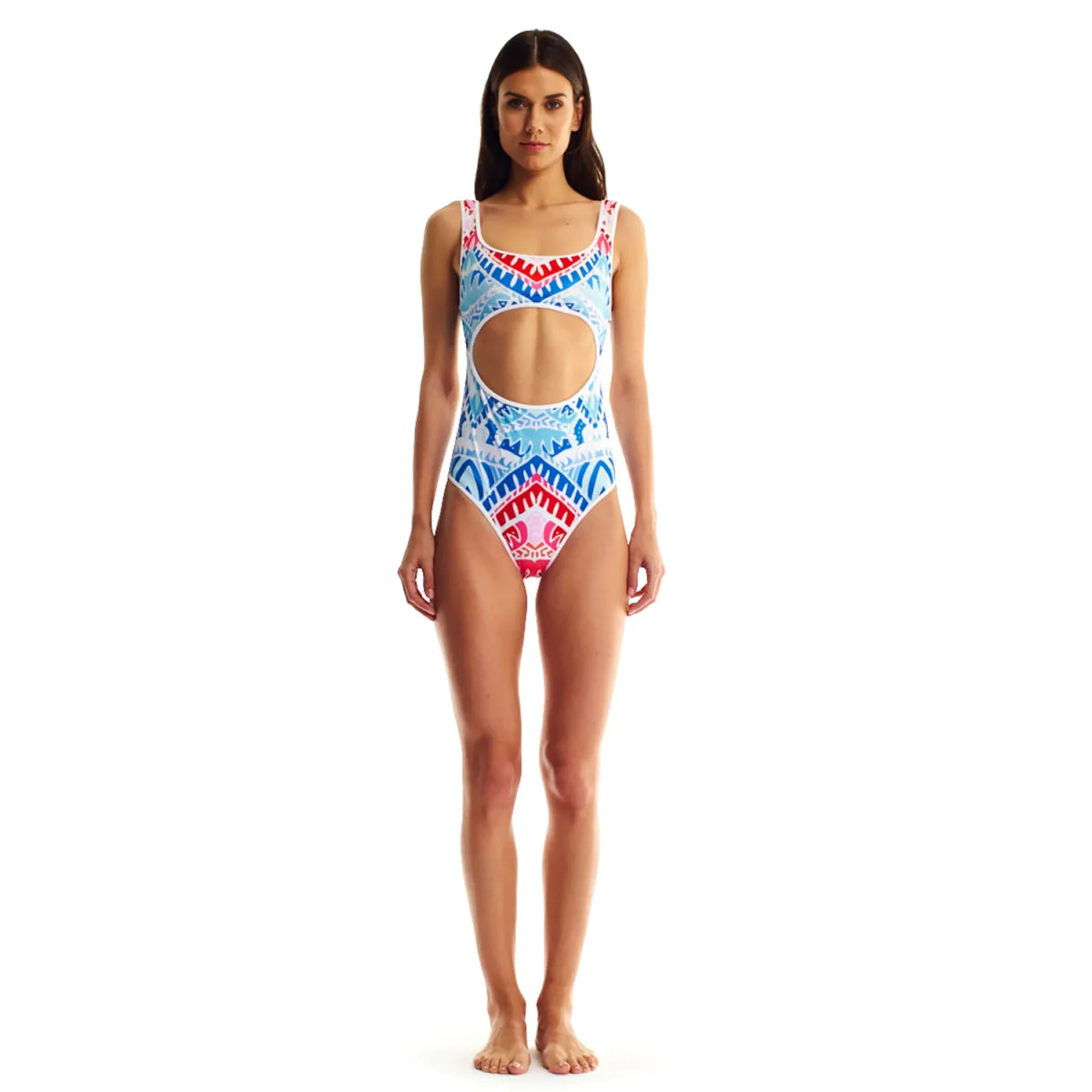Multi patterned swimsuit