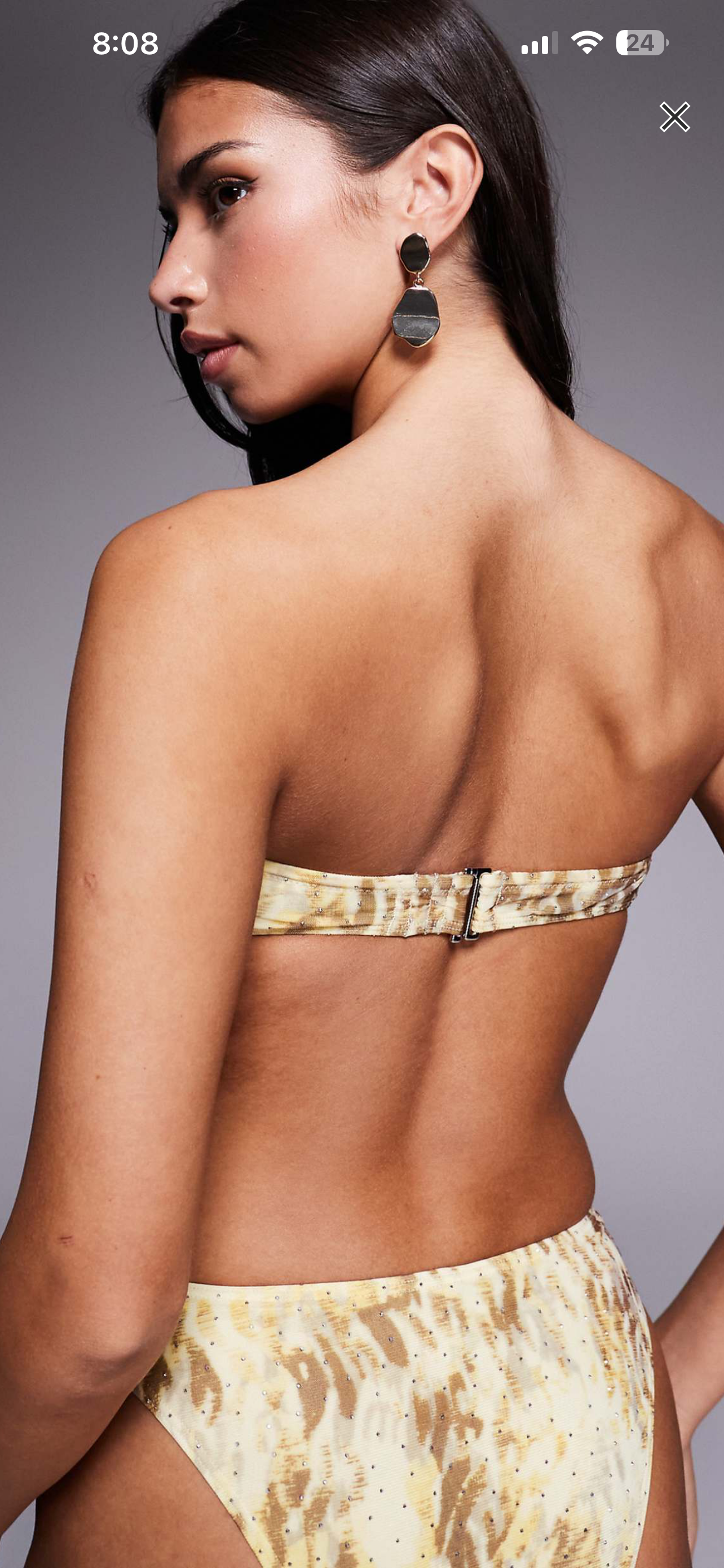 Bikini with honey marble stone