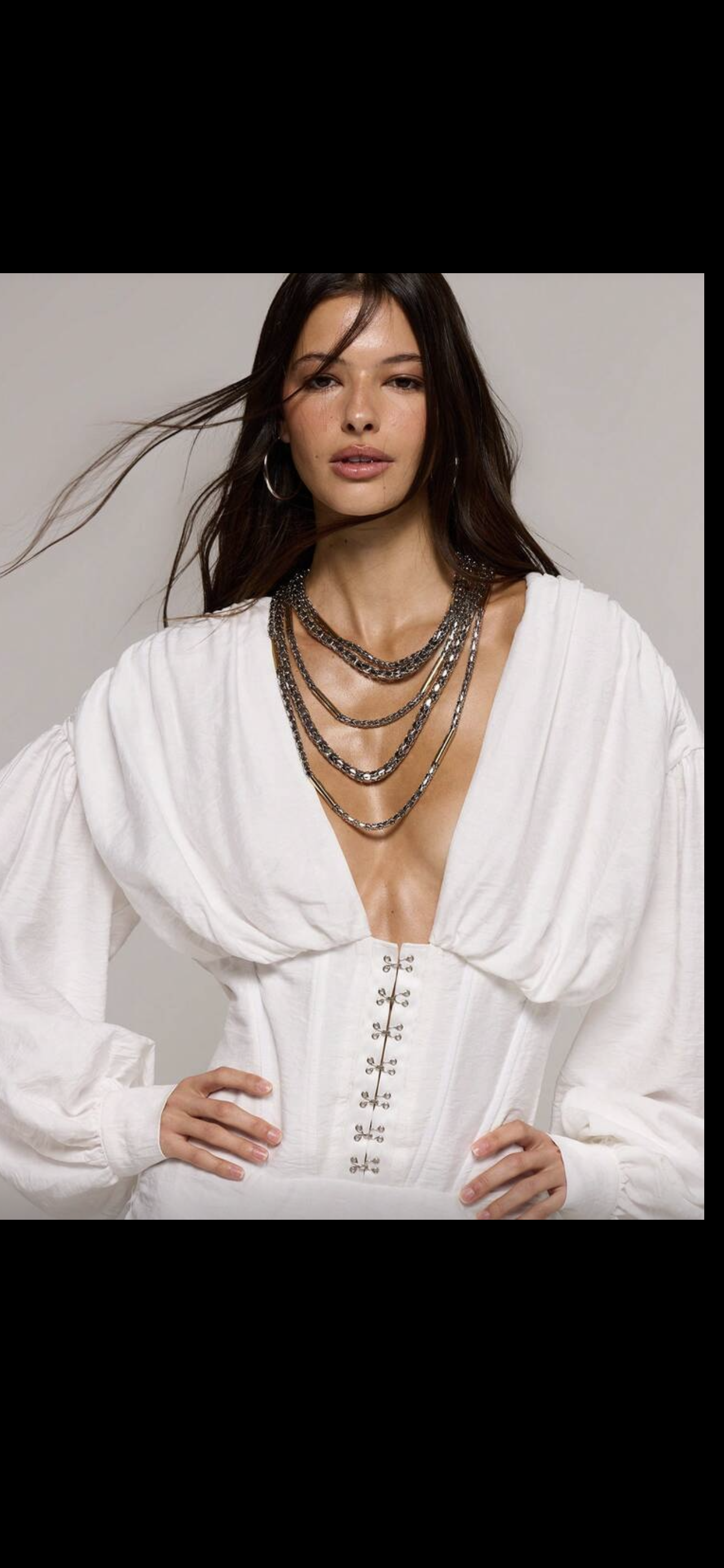 White plunge corset mini dress