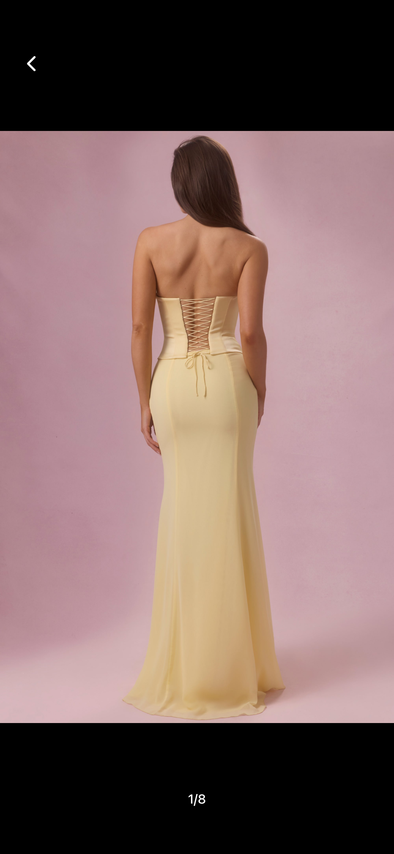 Satin corset butter yellow maxi dress