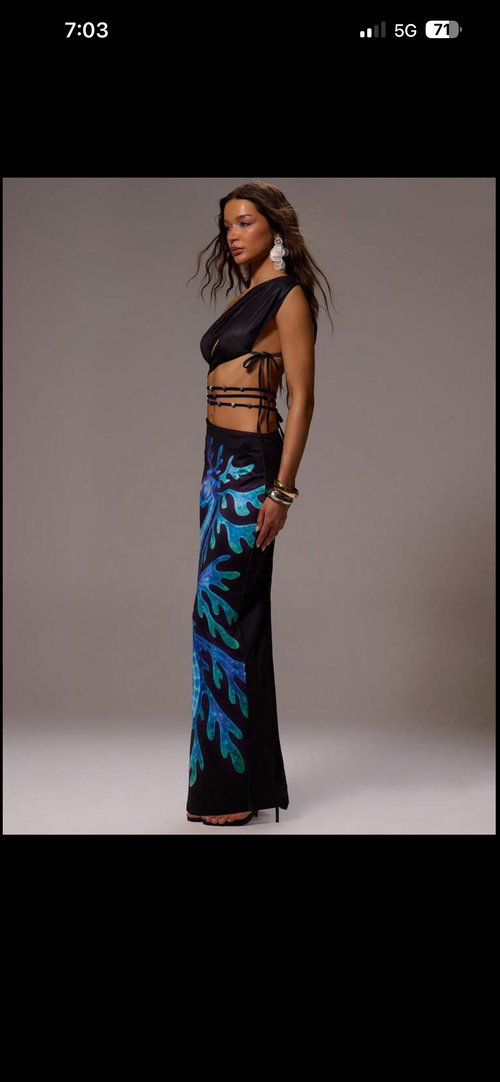 Black slinky beaded summer maxi dress