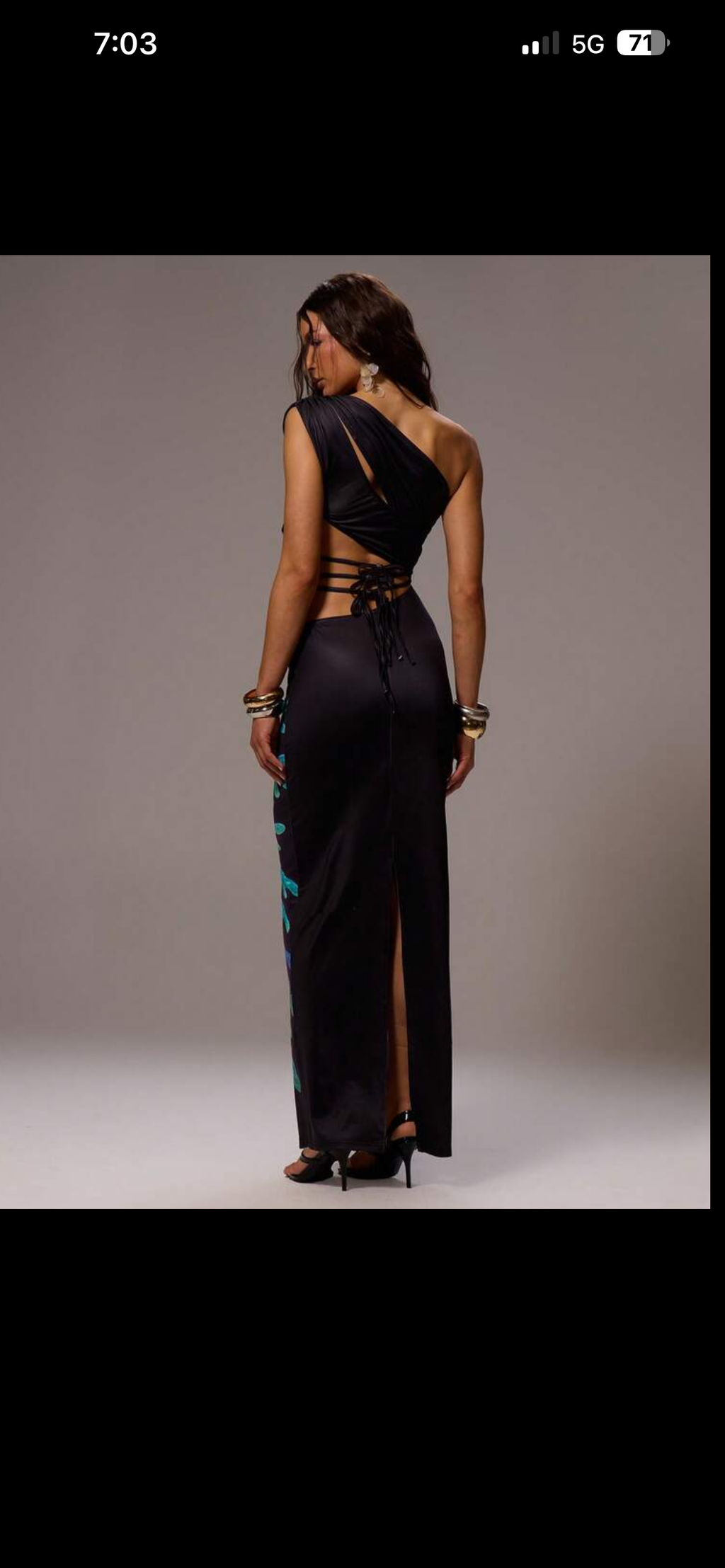 Black slinky beaded summer maxi dress