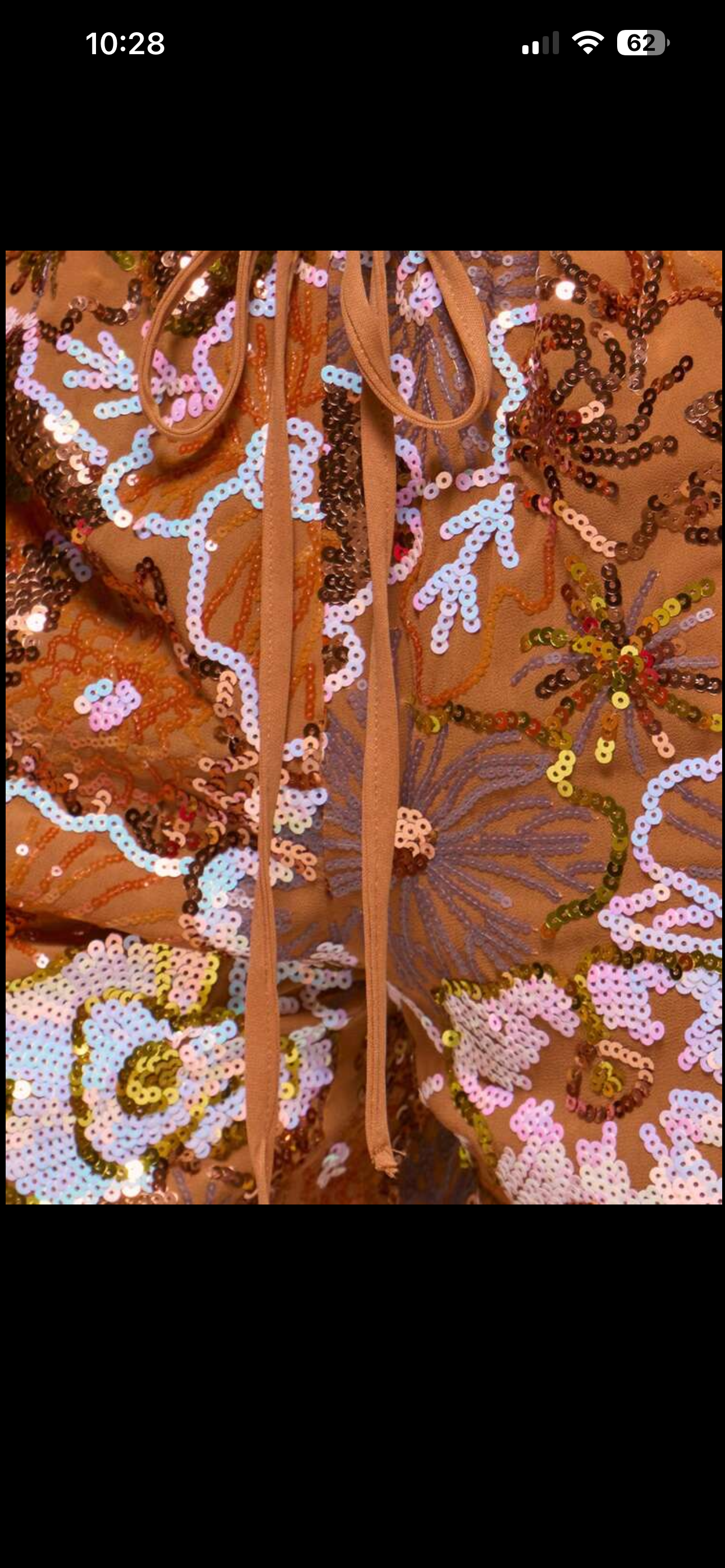 Orange flowers sequin resort pants