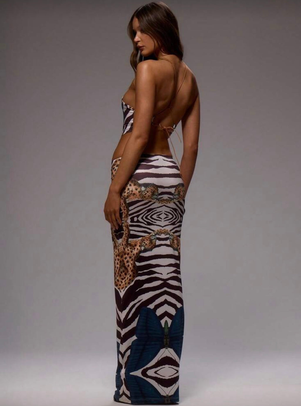Snake cutout maxi dress