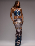 Snake cutout maxi dress