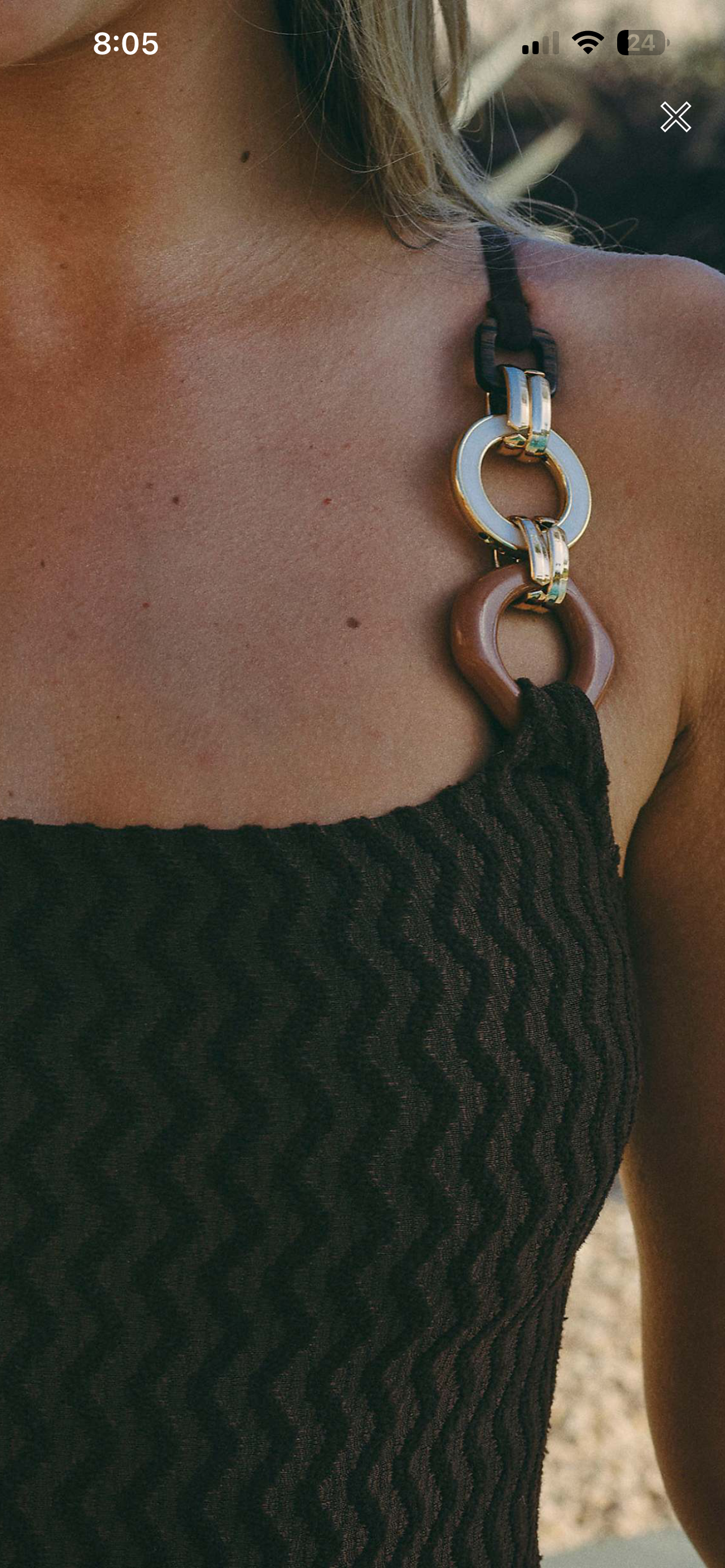 Brown swimsuit with accessories