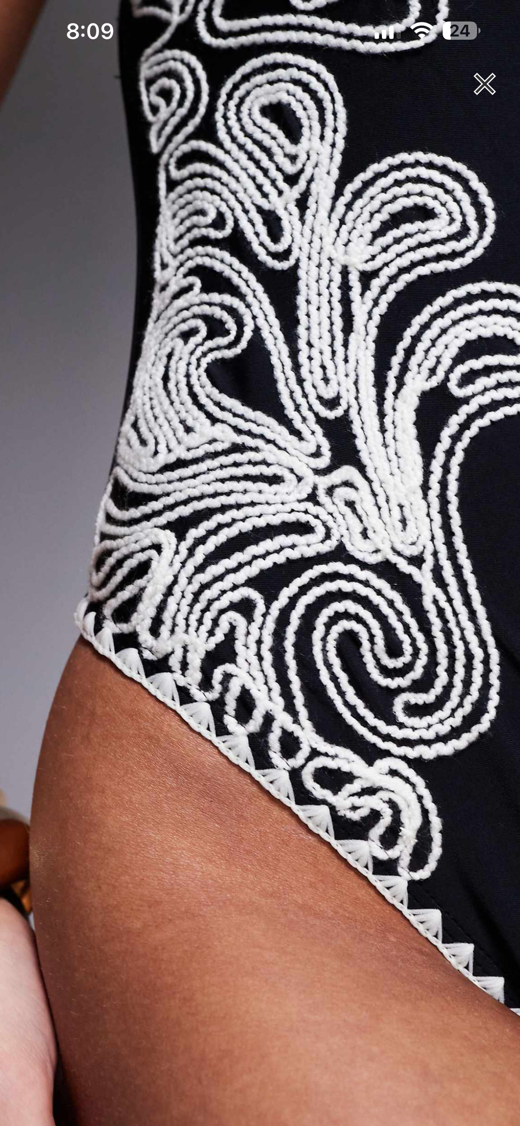River Island broderie Swimsuit black