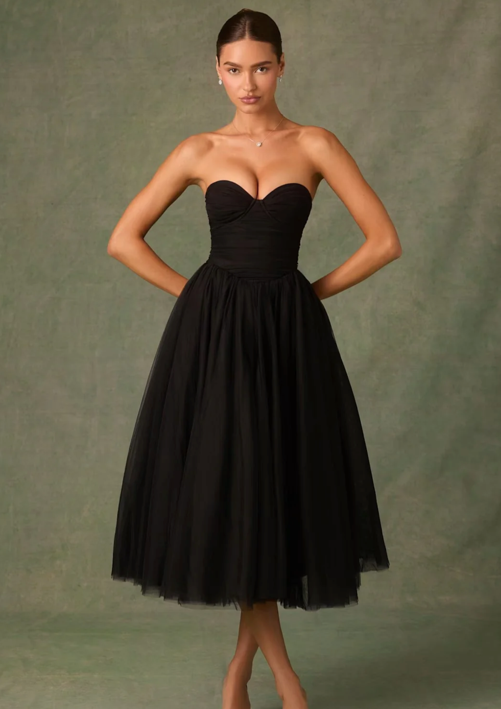 Cupped Tulle Mini dress