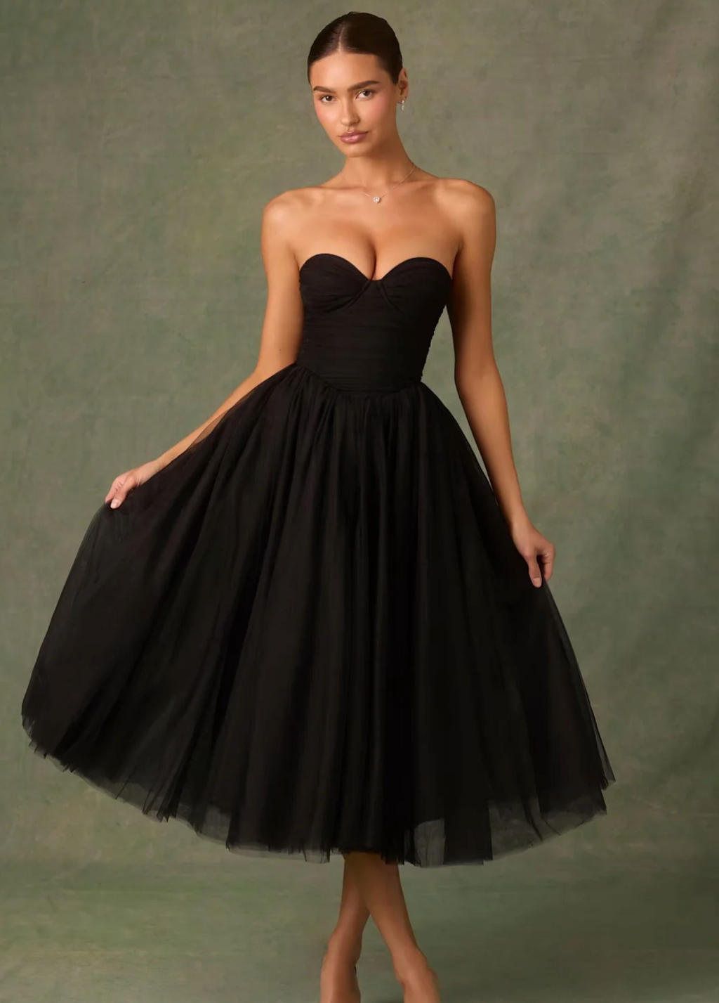Cupped Tulle Mini dress