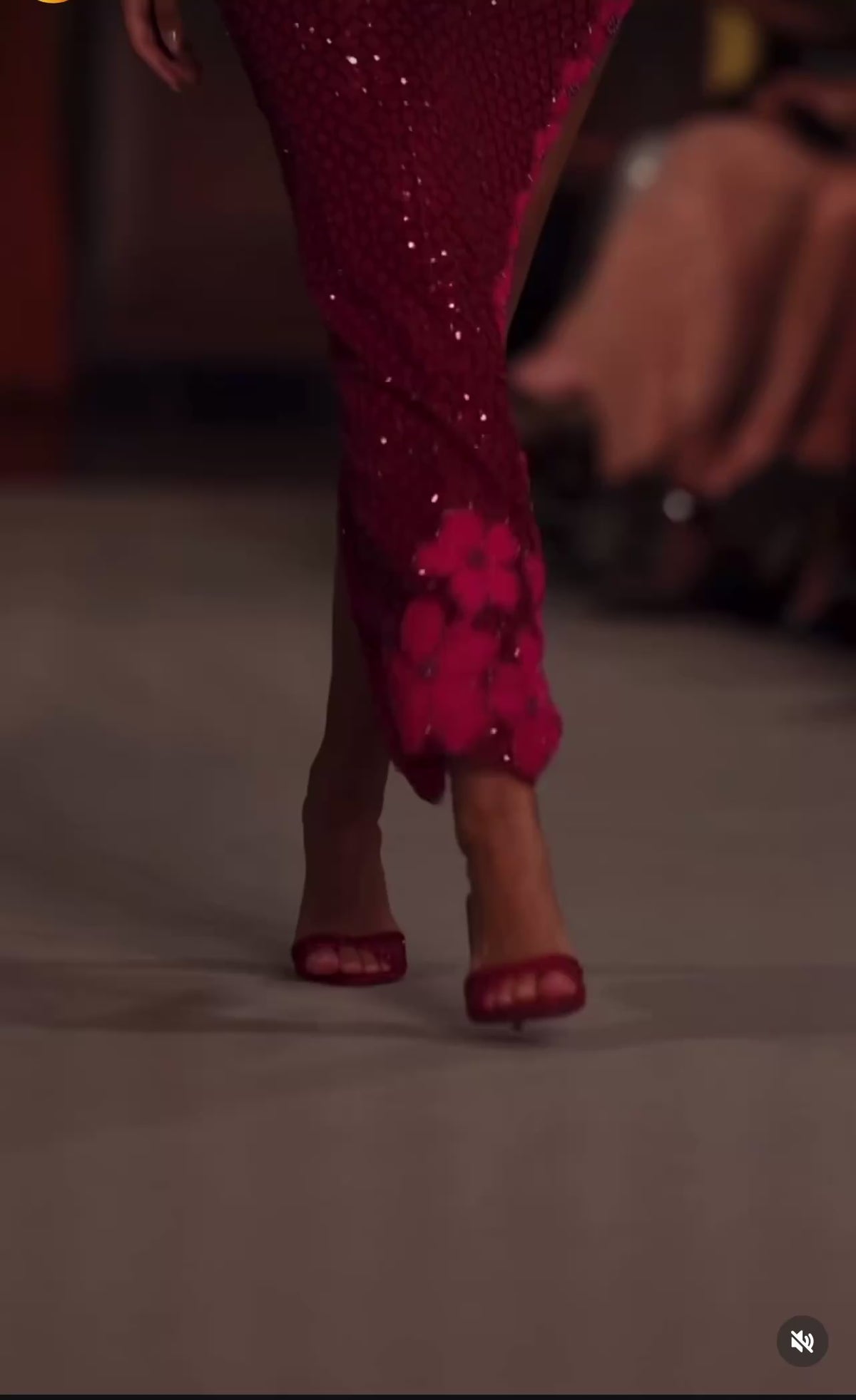 Burgundy pink floral 3d maxi dress