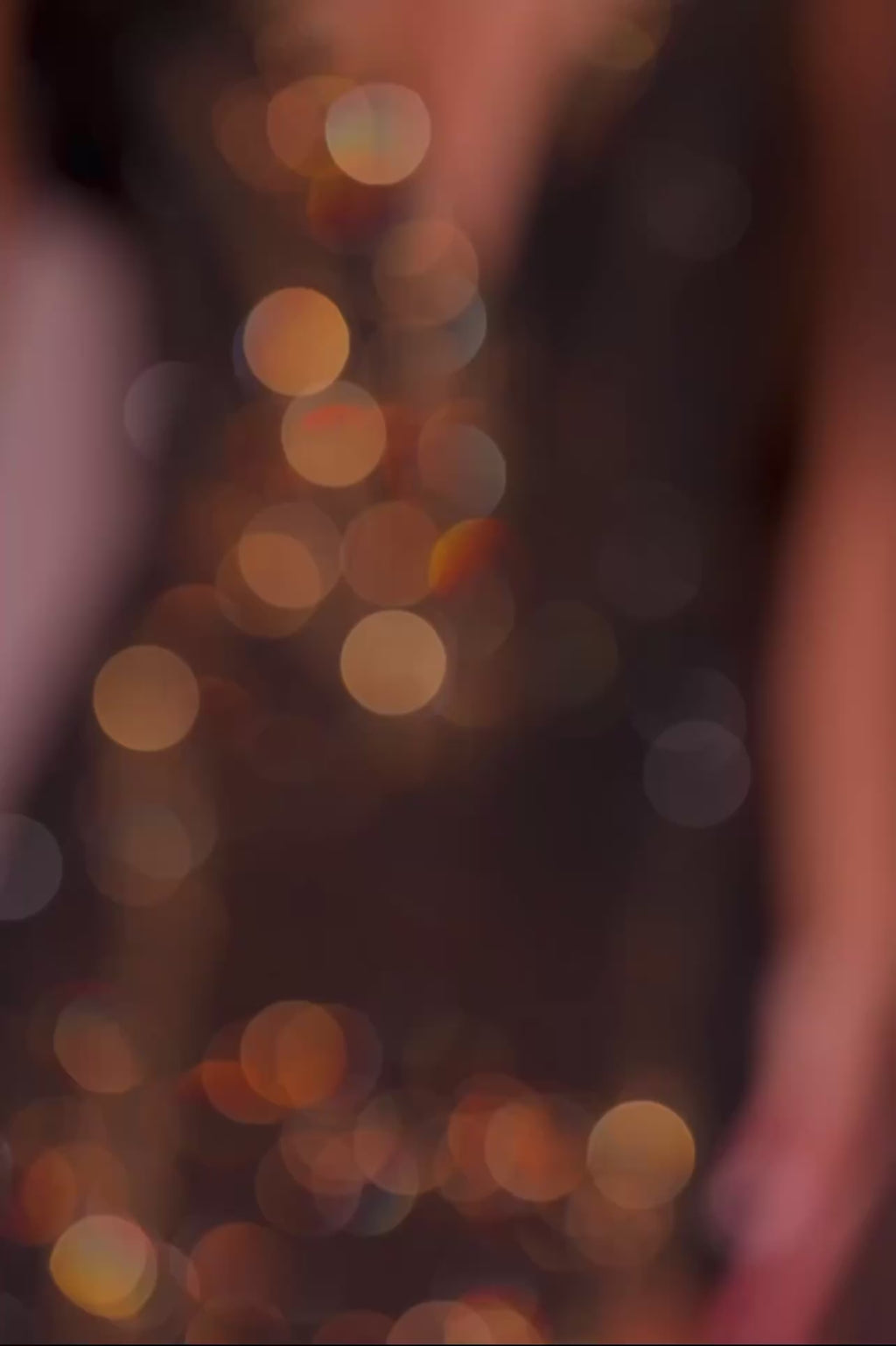 V plunge brown gold maxi dress